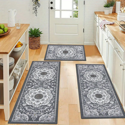 3 pcs floor mat Bohemian style rugs Non-slip washable